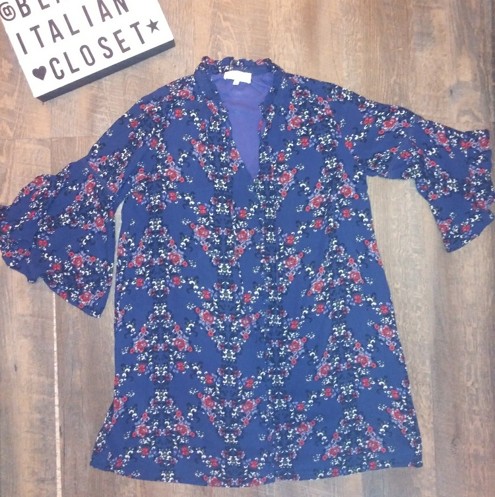EVEREVE BRAEVE RUFFLE SLEEVE FLORAL DRESS - Picture 4 of 8